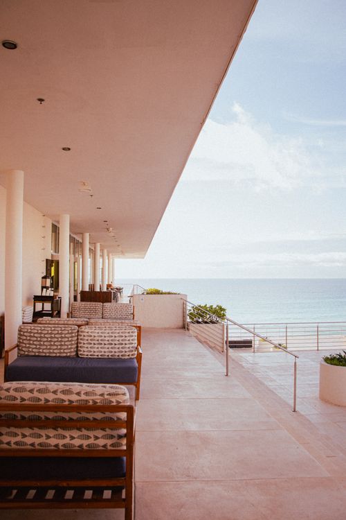 Terrasse de séjour avec vue sur la mer